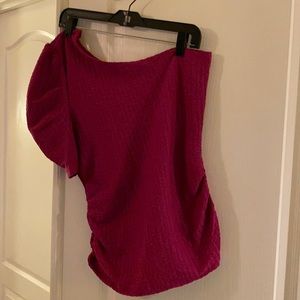 Inc one puckered one shoulder tops